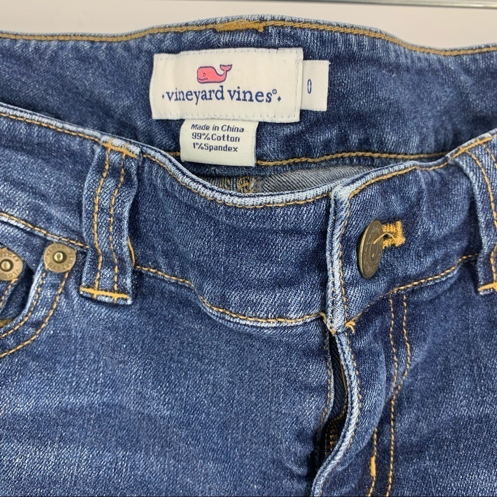 * Vineyard Vines Medium Wash Skinny Jeans Size 0 Preppy Coastal Denim - Picture 6 of 12
